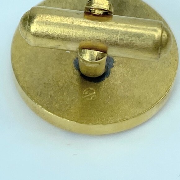 Alfred Dunhill Dunhill Golden tone men's cufflink black velvet gift box GS453 - Picture 6 of 7